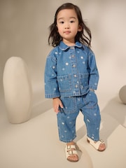 Denim Lightwash Daisy Corduroy 100% Cotton Jeans (3mths-7yrs) - Image 1 of 7