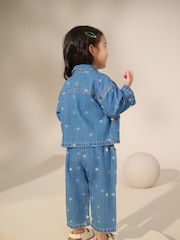 Denim Lightwash Daisy Corduroy 100% Cotton Jeans (3mths-7yrs) - Image 2 of 7