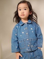 Denim Lightwash Daisy Corduroy 100% Cotton Jeans (3mths-7yrs) - Image 3 of 7