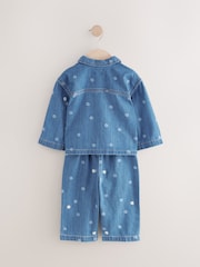Denim Lightwash Daisy Corduroy 100% Cotton Jeans (3mths-7yrs) - Image 5 of 7