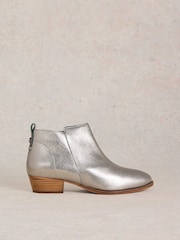 White Stuff Metallic Willow Leather Ankle Boots - Image 1 of 4