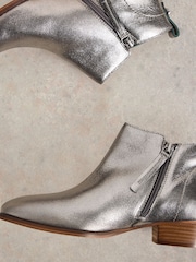 White Stuff Metallic Willow Leather Ankle Boots - Image 4 of 4