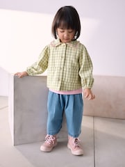 Green Gingham Shirt & Denim Trousers Set (3mths-7yrs) - Image 1 of 10