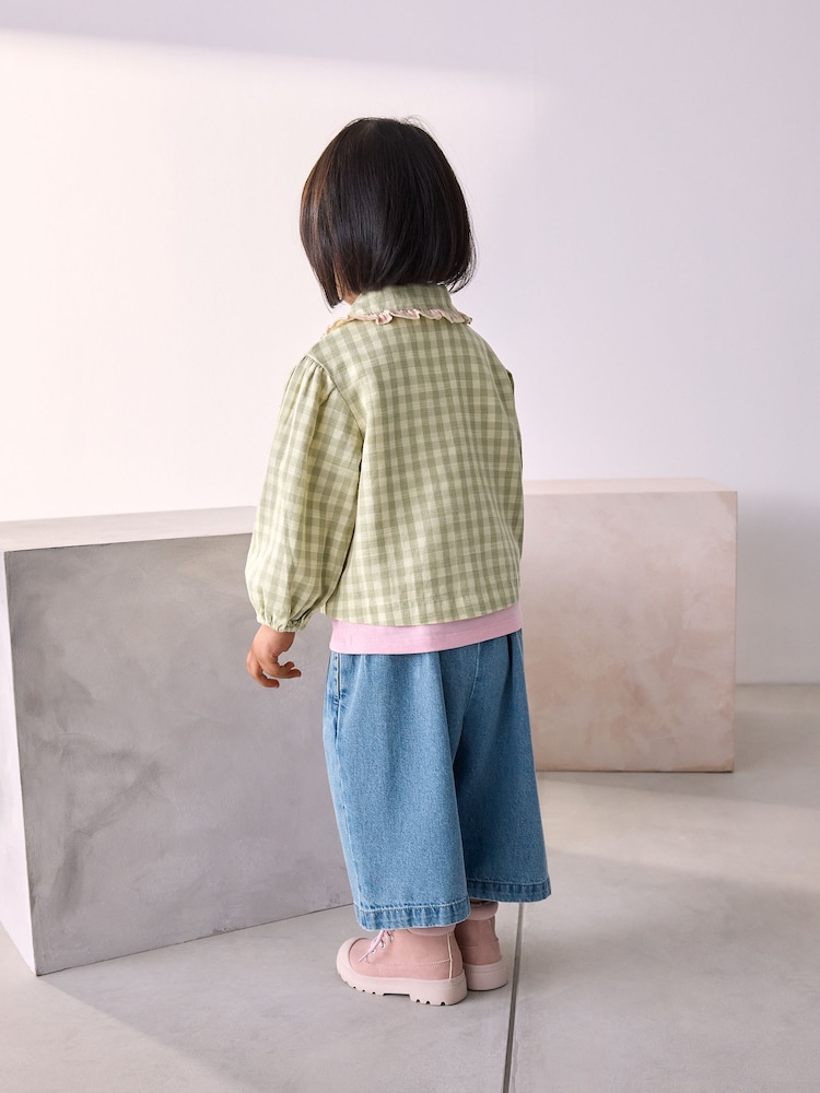 Green Gingham Shirt & Denim Trousers Set (3mths-7yrs) - Image 2 of 10
