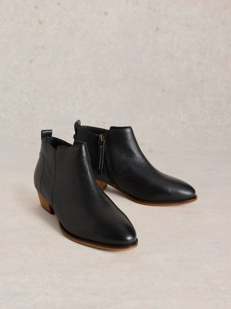 White Stuff Black Willow Leather Ankle Boots - Image 2 of 4