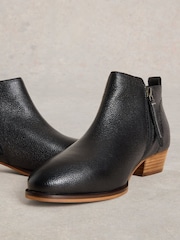 White Stuff Black Willow Leather Ankle Boots - Image 4 of 4