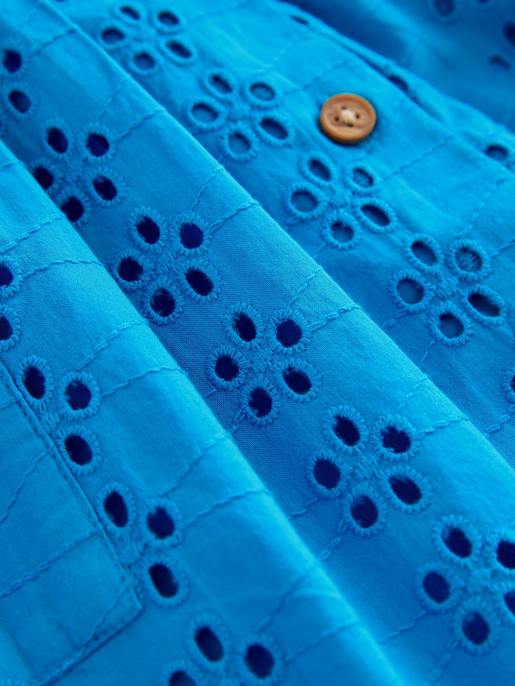 Azul con bordados - Vestido de verano sin mangas con bolsillo (3 meses - 8 años) - Imagen 8 de 8 Azul con bordados - Vestido de verano sin mangas con bolsillo (3 meses - 8 años) - Imagen 8 de 8