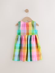 Rainbow Check Sleeveless Pocket Summer Dress (3mths-8yrs) - Image 5 of 7
