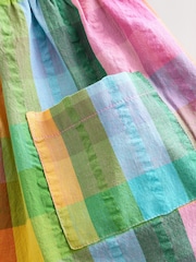 Rainbow Check Sleeveless Pocket Summer Dress (3mths-8yrs) - Image 7 of 7