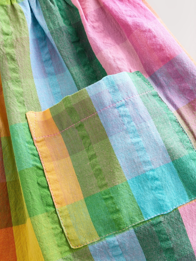 Rainbow Check Sleeveless Pocket Summer Dress (3mths-8yrs) - Image 7 of 7