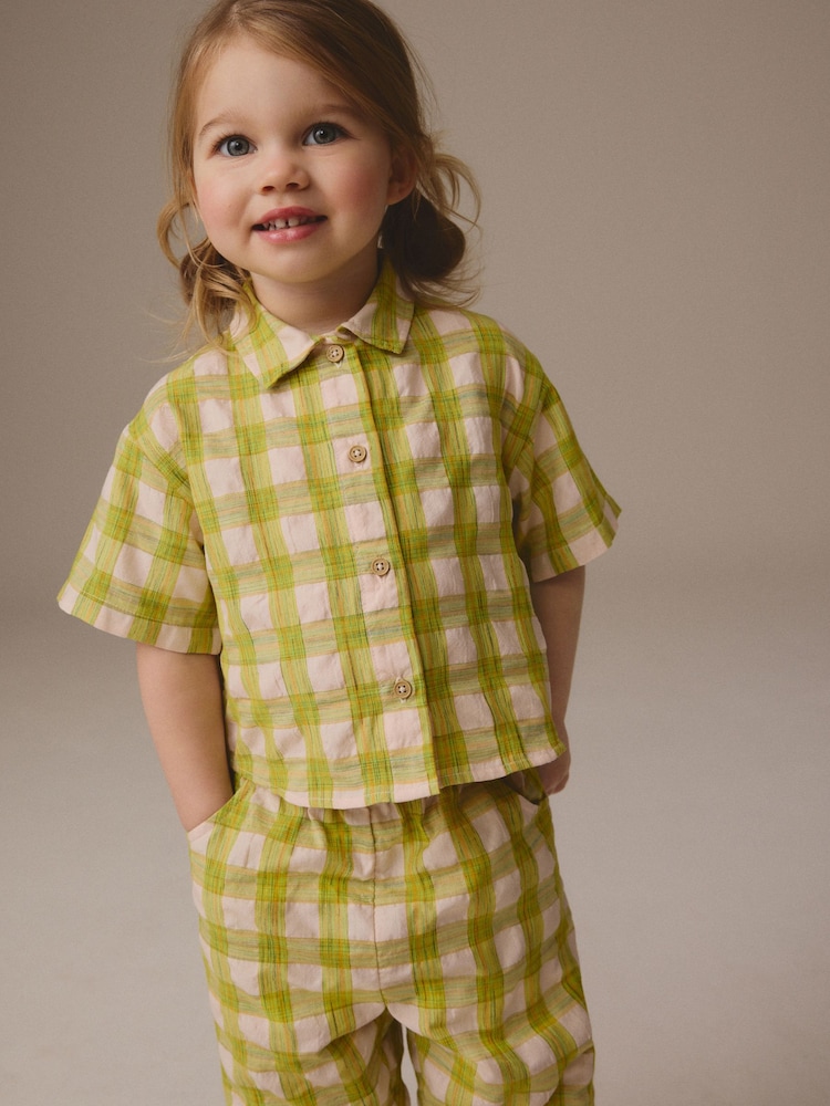 Green/Pink Shirt And Trouser Co-Ord Set (3mths-8yrs) - Image 2 of 8