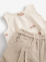 Ecru Cream Embroidered Blouse and Trousers Co-ord Set (3mths-8yrs) - Image 8 of 8