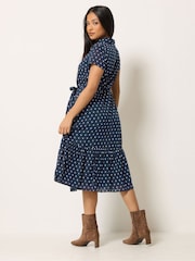 M&Co Petite Dobby Short Sleeve Shirt Dress - Larawan 2 ng 6