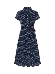 M&Co Petite Dobby Short Sleeve Shirt Dress - Larawan 5 ng 6