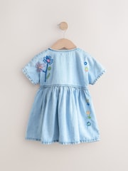 Denim Embroidered Relaxed Summer Dress (3mths-8yrs) - Image 6 of 8
