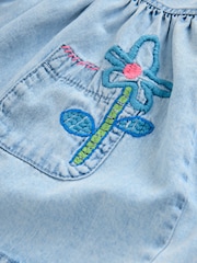 Denim Embroidered Relaxed Summer Dress (3mths-8yrs) - Image 7 of 8