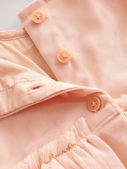 Pink Embroidered Mesh Dress (3mths-8yrs) - Image 10 of 10