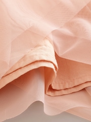 Pink Embroidered Mesh Dress (3mths-8yrs) - Image 9 of 10