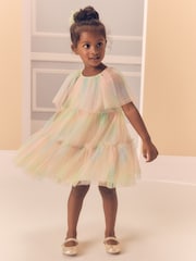 Rainbow Tiered Mesh Party Dress (3mths-10yrs) - Image 2 of 8