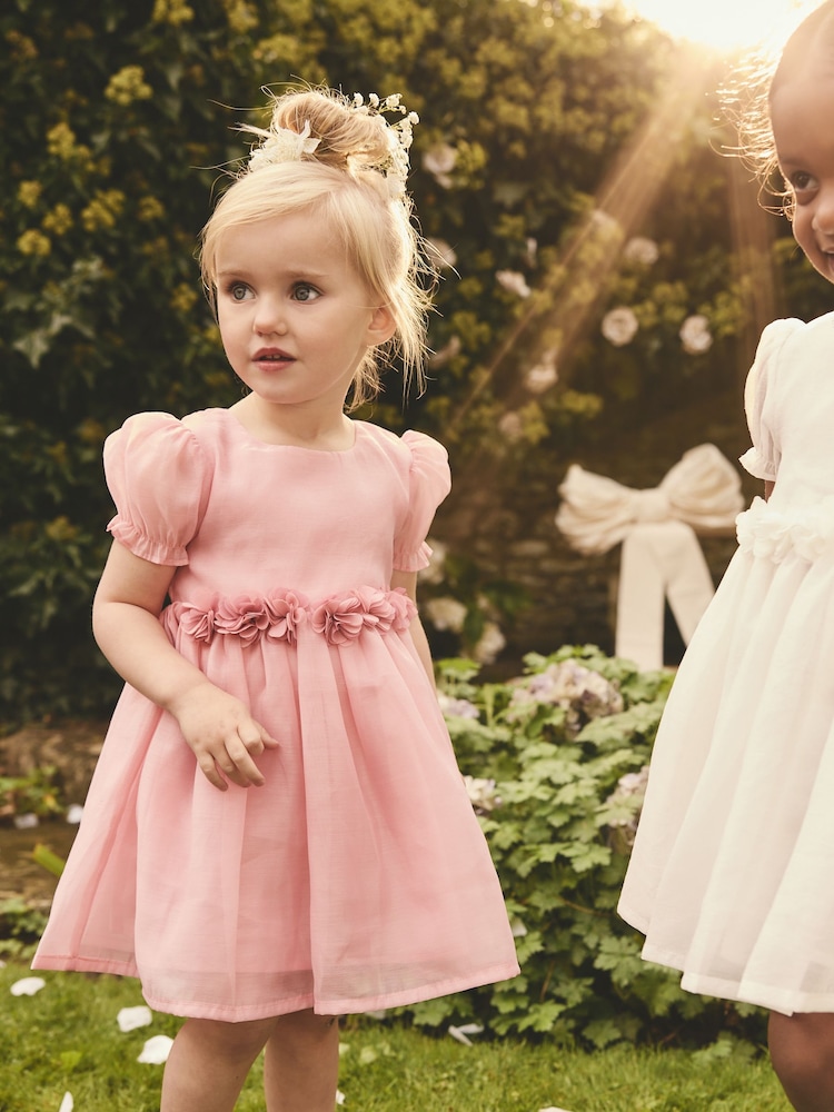Rosa - Girl Flower Print Corsage Dress (3mths-8yrs) - Bilde 1 av 9