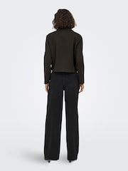 JDY Brown Short Smart Jacket - Image 3 of 5