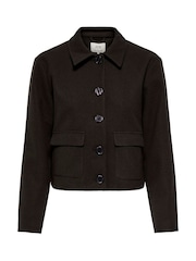 JDY Brown Short Smart Jacket - Image 4 of 5