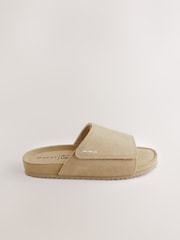 Neutral Suede Adjustable Sliders - Image 2 of 5