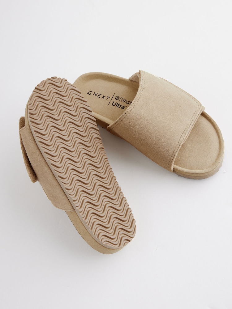 Neutral Suede Adjustable Sliders - Image 5 of 5
