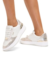 Carvela Charm Embellished White Trainers - Image 1 of 5