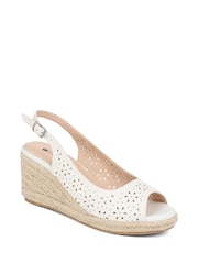 Blanco - Alpargatas con cuña de Pavers - Imagen 1 de 5