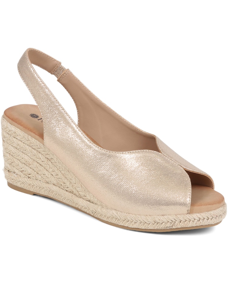 Pavers Gold Slip-On Espadrilles - Image 1 of 5