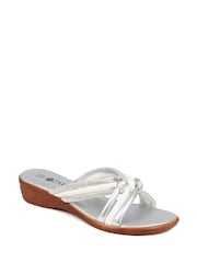Pavers Silver Slip-On Mule Sandals - Image 1 of 5