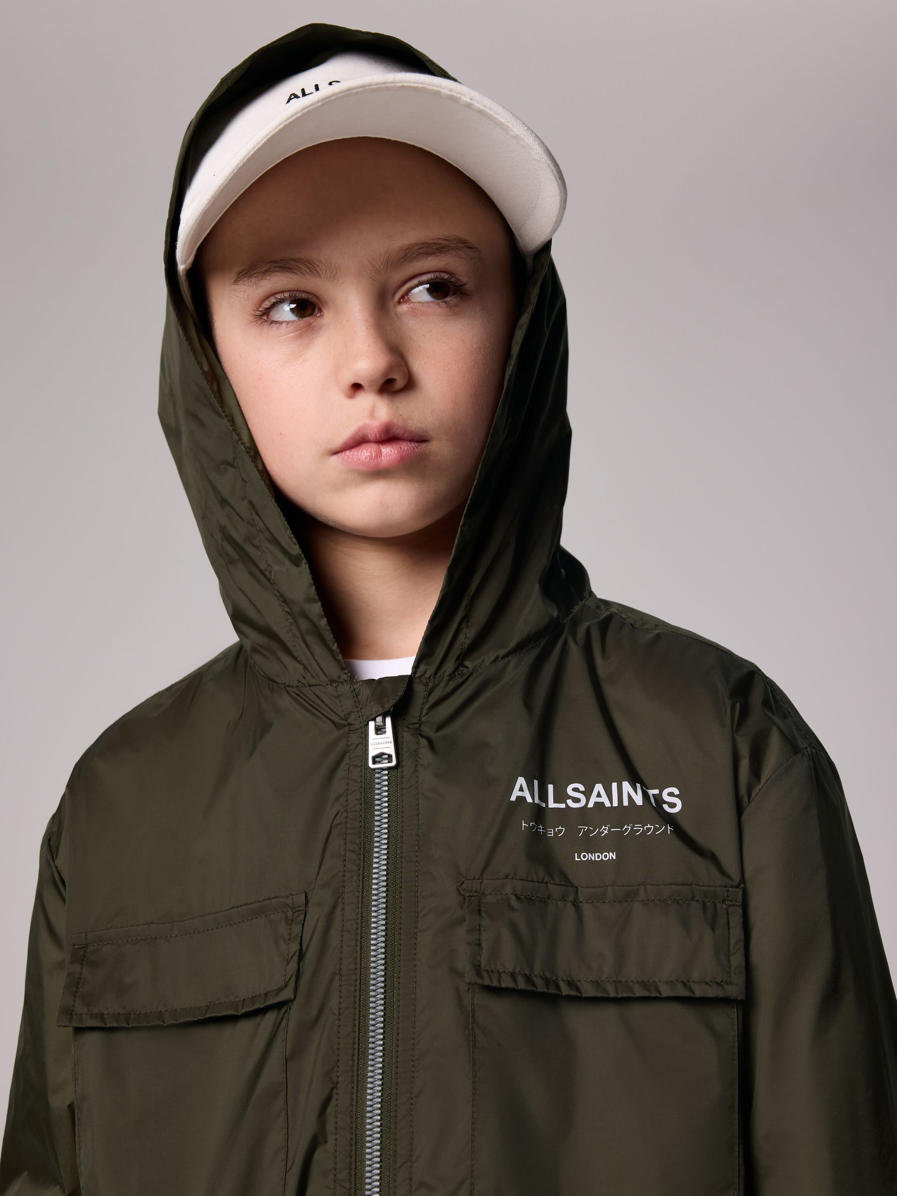 Buy smALLSAINTS Khaki/Green Boys Underground Lightweight Jacket