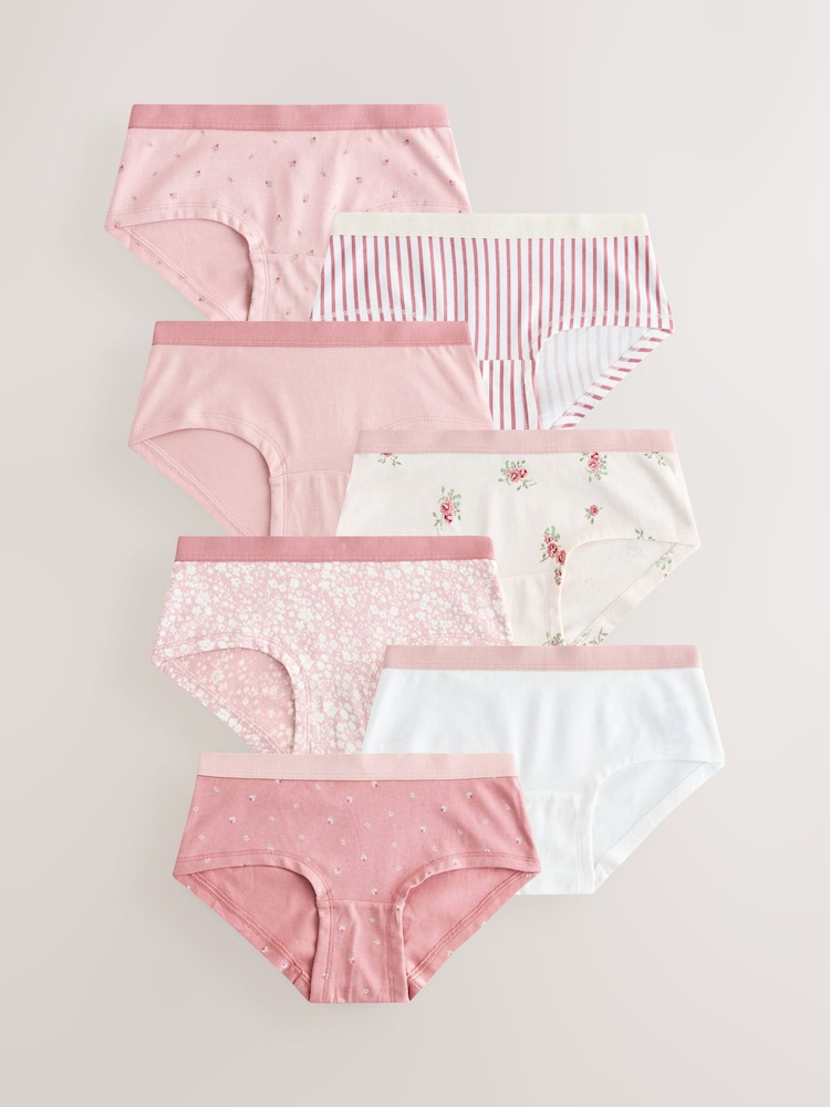Pink Hipsters Briefs 7 Pack (2-16yrs) - Image 1 of 11
