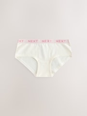 Pink/Cream Hipsters Briefs 7 Pack (2-16yrs) - Image 4 of 11