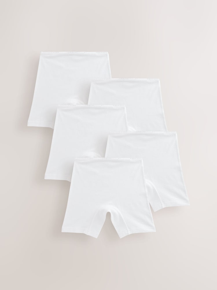 Weiß - Kurze Slips mit langem Bein, 5er-Pack (2-16 Jahre) - Bild 1 von 4