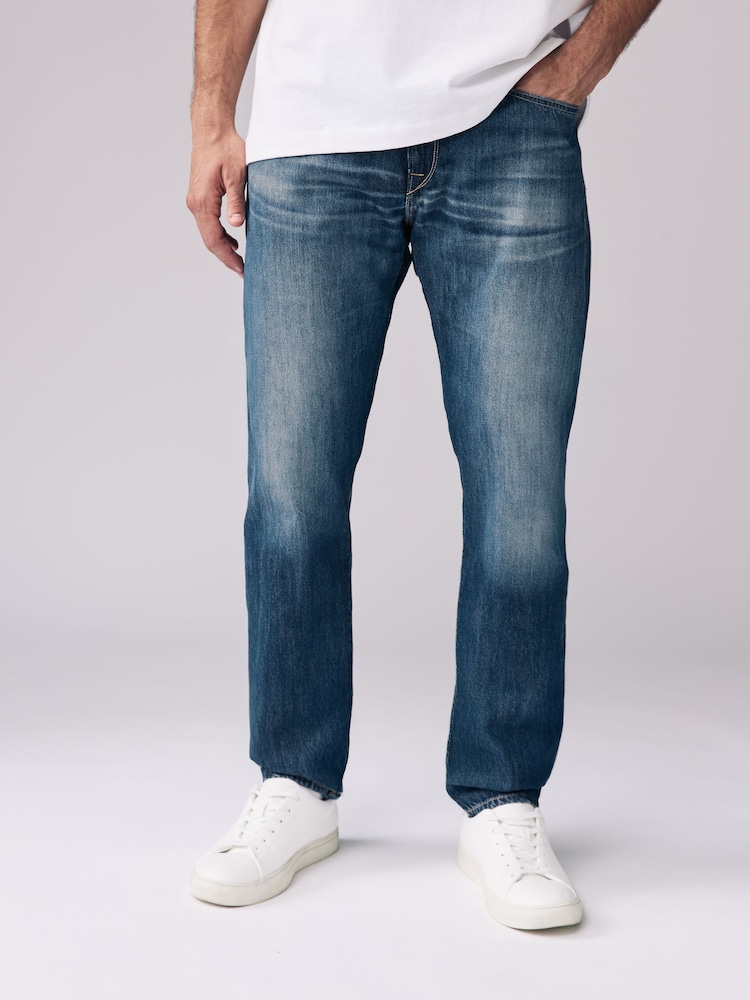 Replay Dark Blue Slim Fit Neaal Regular 100% Cotton Jeans - Image 1 of 9