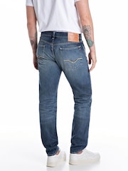 Replay Dark Blue Slim Fit Neaal Regular 100% Cotton Jeans - Image 4 of 9