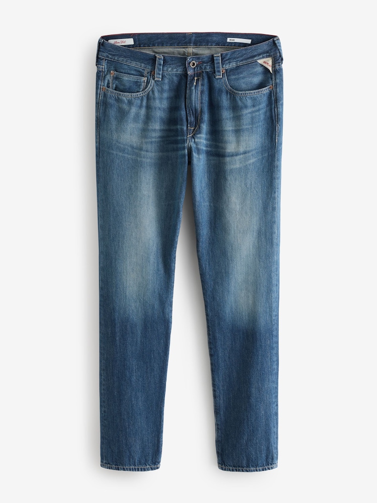 Replay Dark Blue Slim Fit Neaal Regular 100% Cotton Jeans - Image 9 of 9