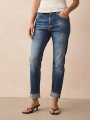 Replay Dark Blue Marty Boyfriend Fit Jeans - Image 1 of 6