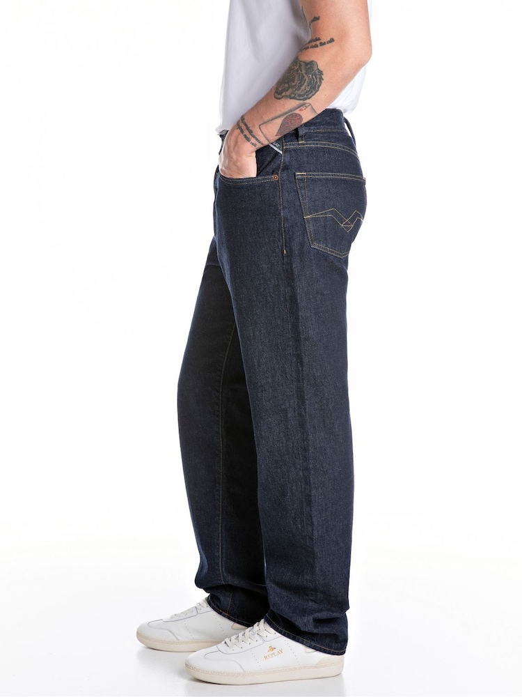 Replay Dark Rinse 9Zero1 Collection Regular Straight Jeans - Image 3 of 3 Replay Dark Rinse 9Zero1 Collection Regular Straight Jeans - Image 3 of 3