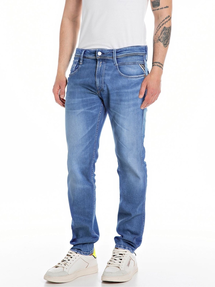 Replay Light Blue Anbass Plus Slim Fit Jeans - Image 1 of 1