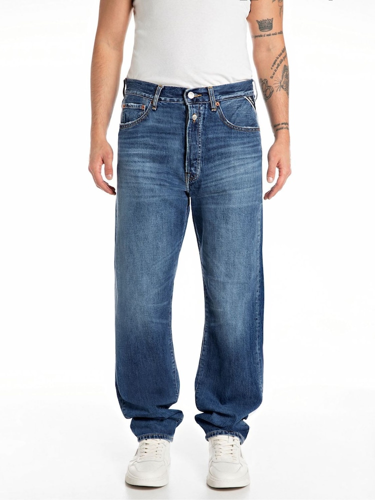 Replay Medium Blue 9Zero1 Collection Regular Straight Jeans - Image 1 of 2