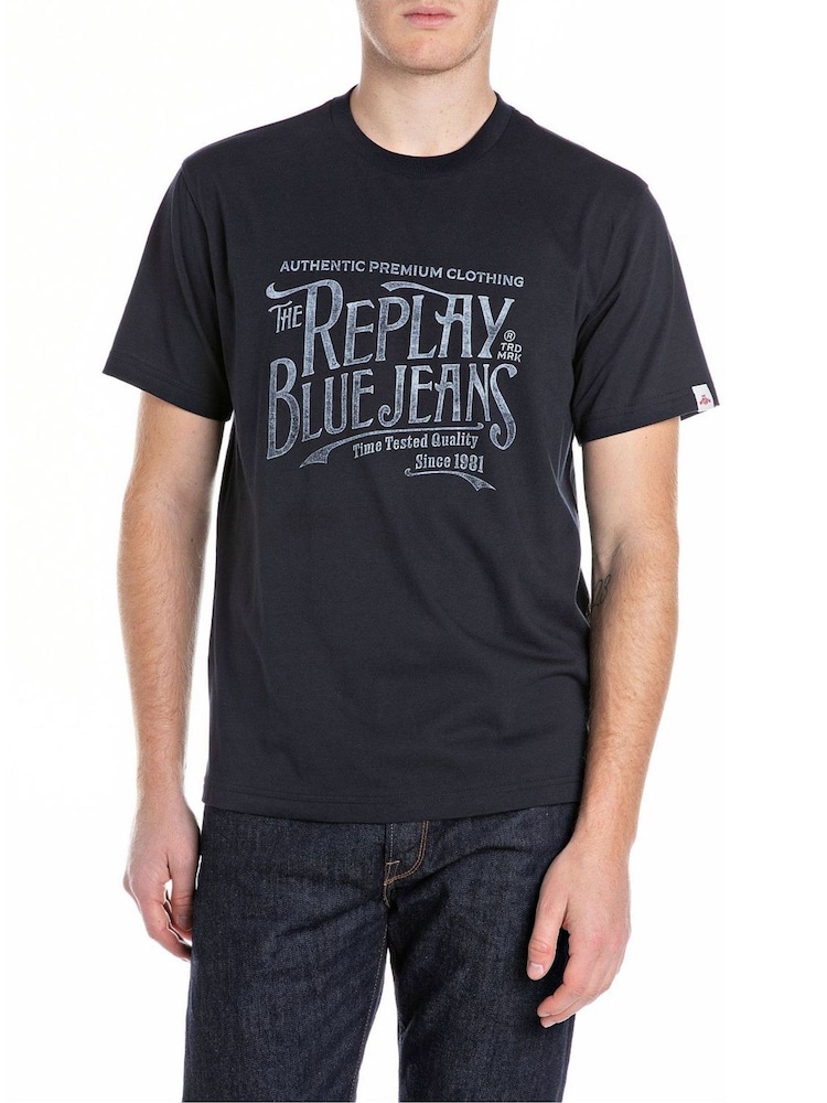 Replay Blue 100% Cotton Jeans T-Shirt - Image 1 of 3