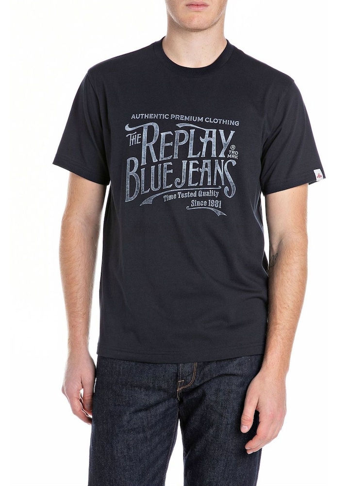 Replay Blue 100% Cotton Jeans T-Shirt - Image 3 of 3