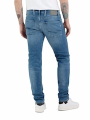 Синий - Replay Straight Fit Grover with 100% Cotton Stretch Jeans - Image 2 of 6