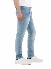 Синий - Replay Straight Fit Grover with 100% Cotton Stretch Jeans - Image 3 of 6