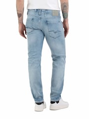 Синий - Replay Straight Fit Grover with 100% Cotton Stretch Jeans - Image 4 of 6