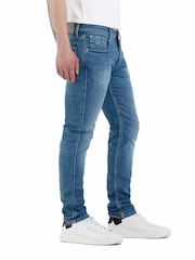 Синий - Replay Straight Fit Grover with 100% Cotton Stretch Jeans - Image 5 of 6