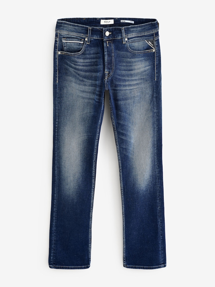 Replay Dark Rinse Grover Straight Fit Jeans - Image 4 of 4